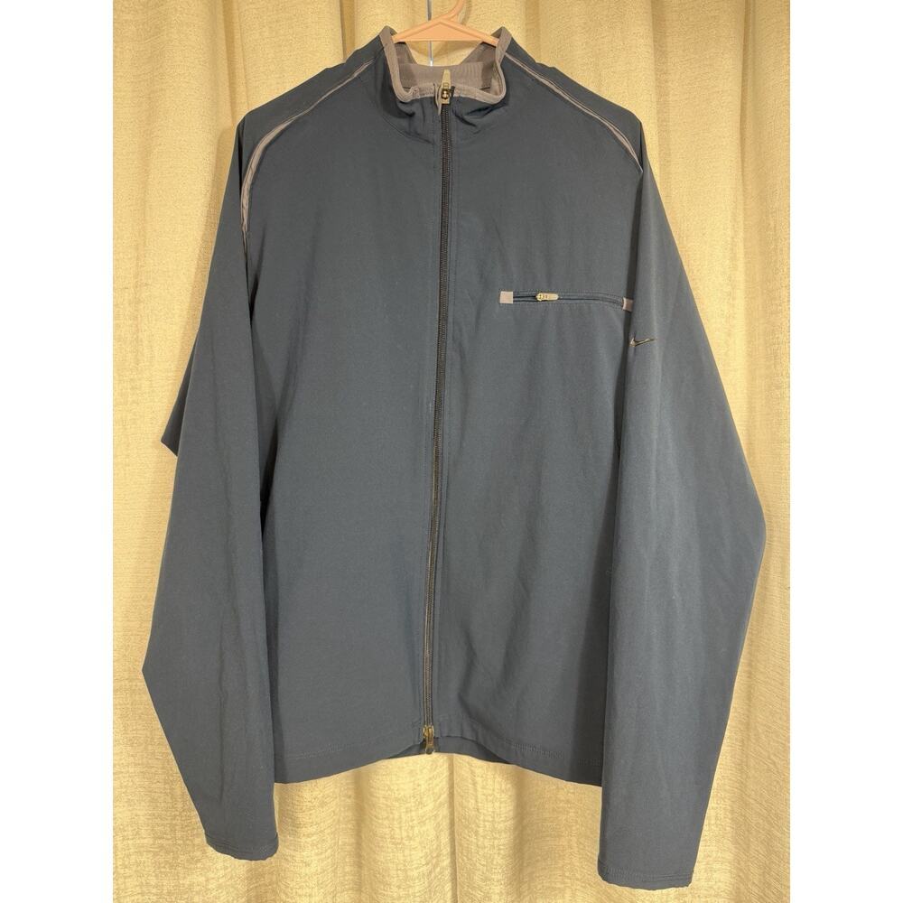 Nike Men’s Full-Zip Performance Jacket – Size Large – Blue/Gray Trim - Picture 2 of 11